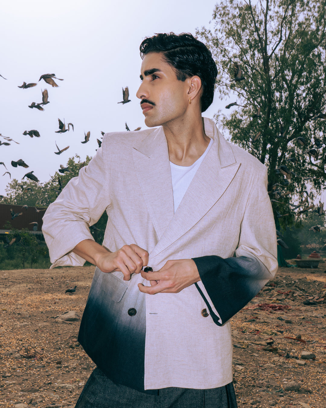 Phi Phi Hand Dyed Linen Blazer