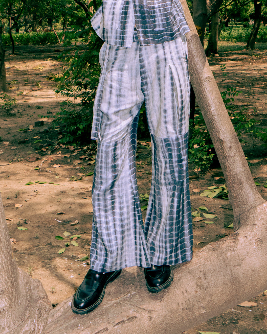 Wah Kaba Shibori Dyed Pleated Trouser