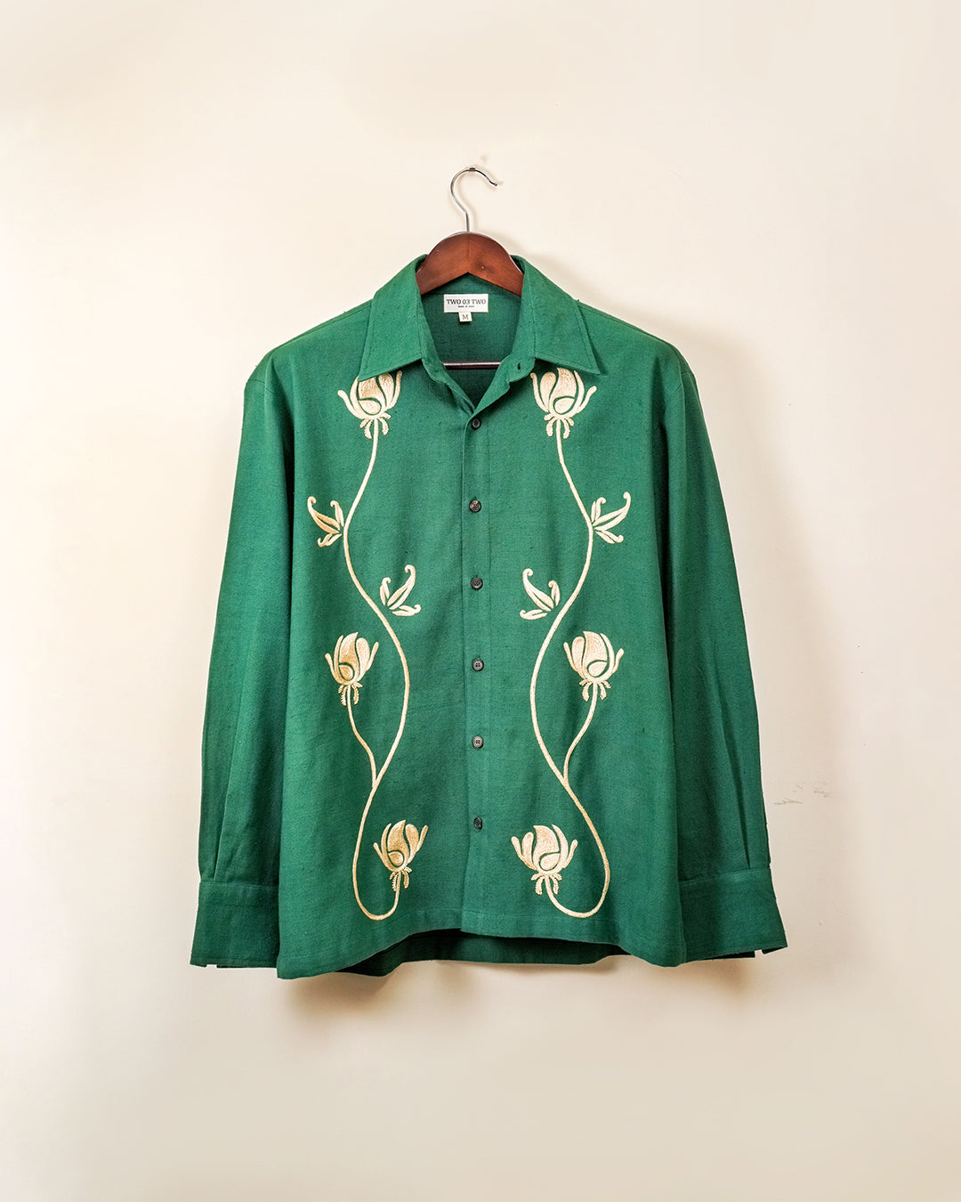 Kand Pushp Hand Embroidered Camp Shirt