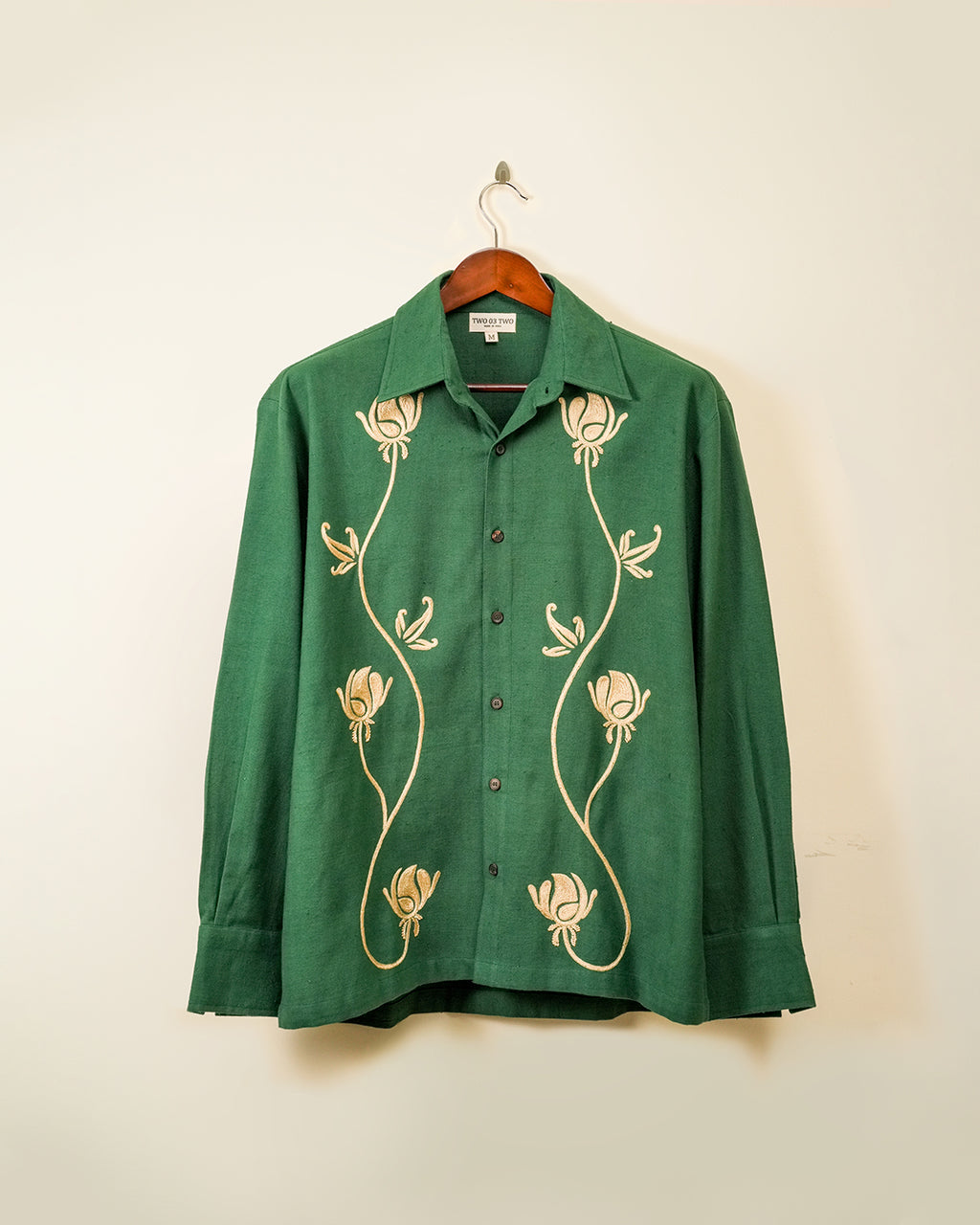 Kand Pushp Hand Embroidered Camp Shirt