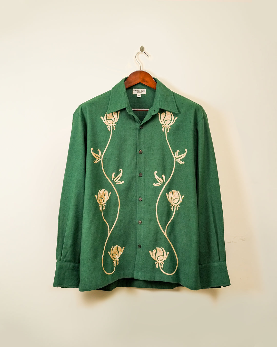 Kand Pushp Hand Embroidered Camp Shirt