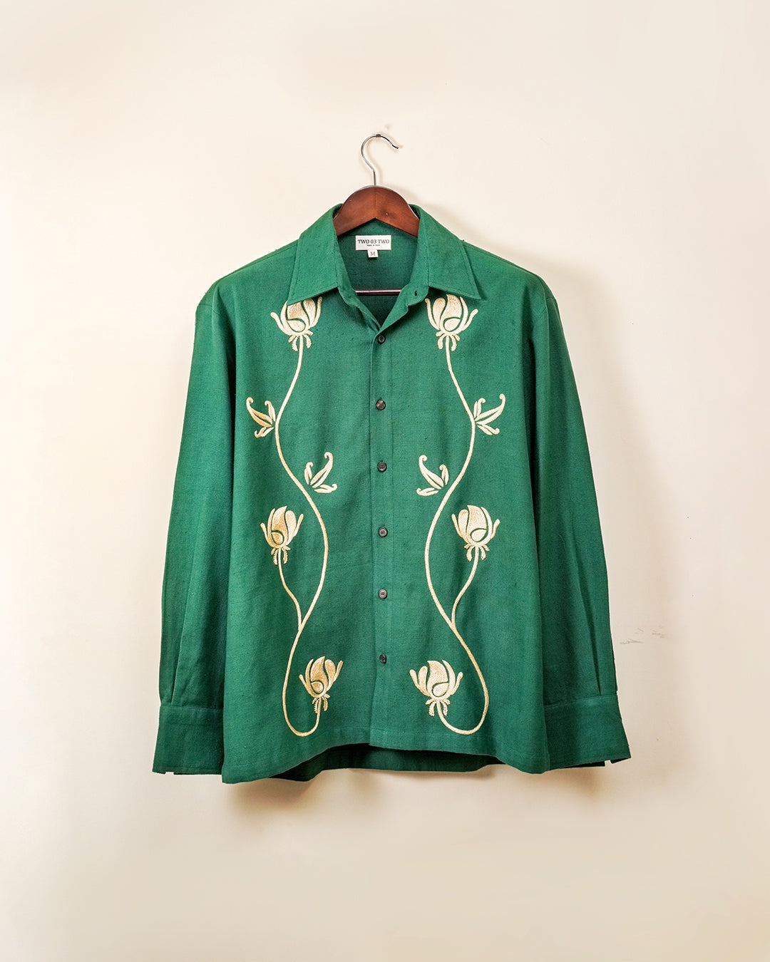 Kand Pushp Hand Embroidered Camp Shirt
