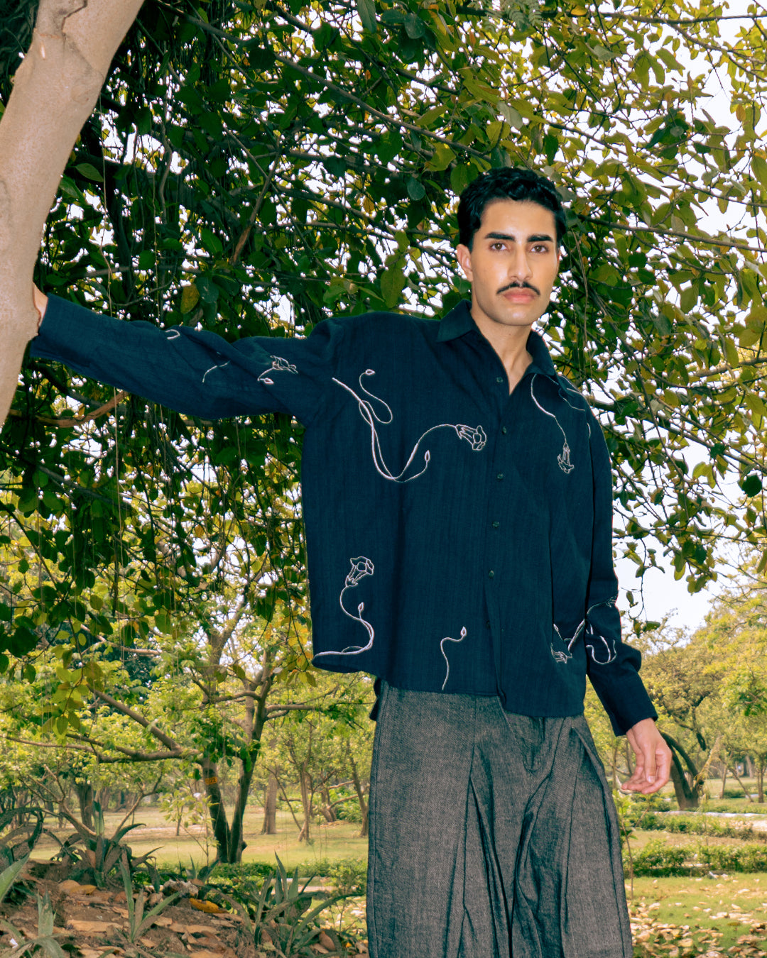 Silver Lining Hand Embroidered Shirt