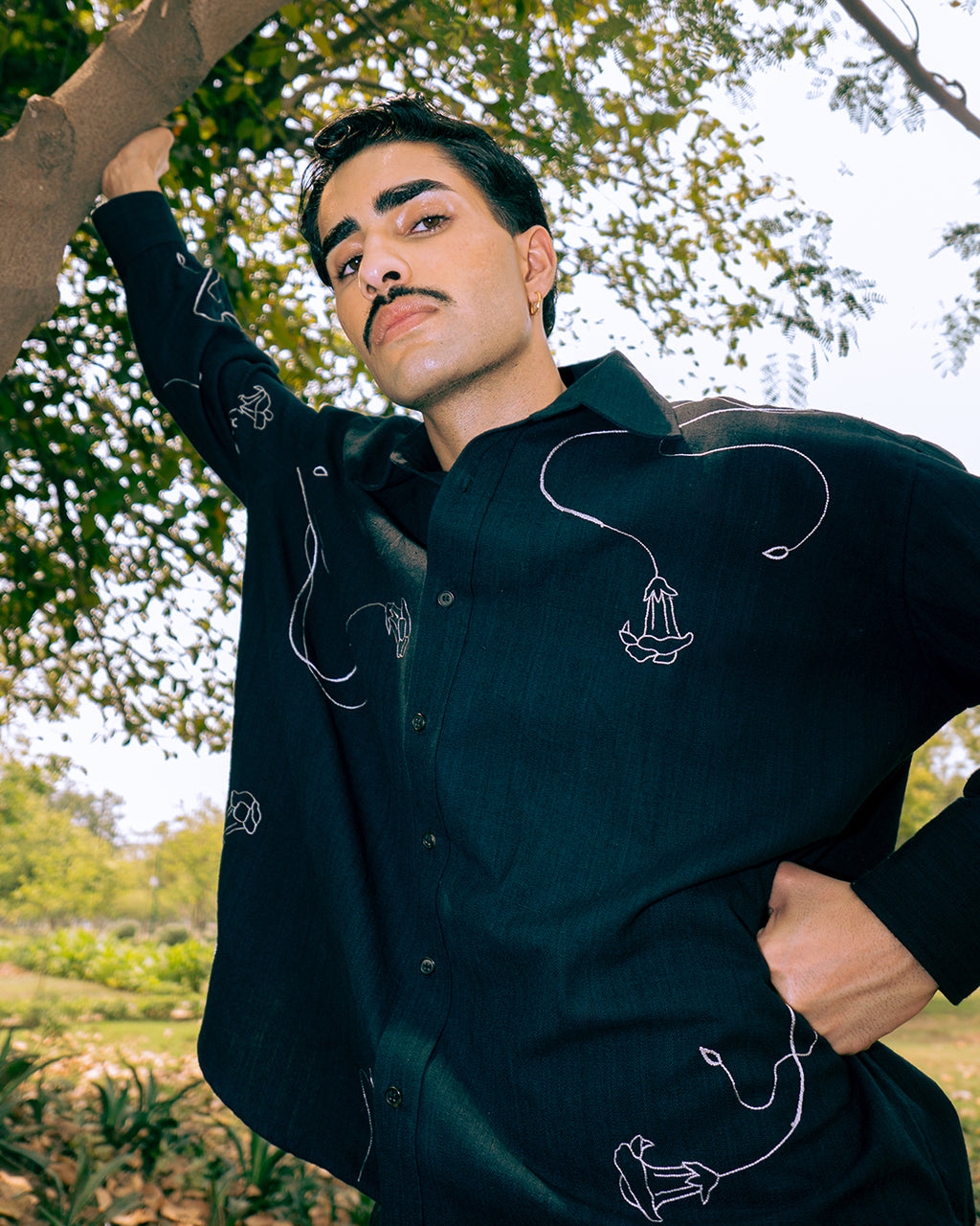 Silver Lining Hand Embroidered Shirt