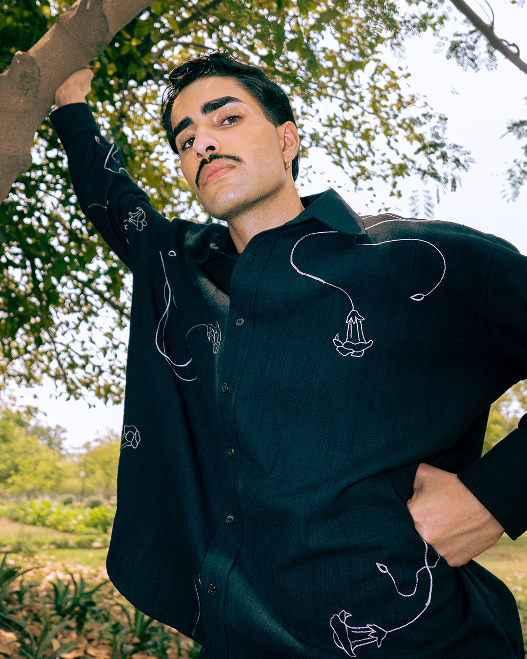 Silver Lining Hand Embroidered Shirt