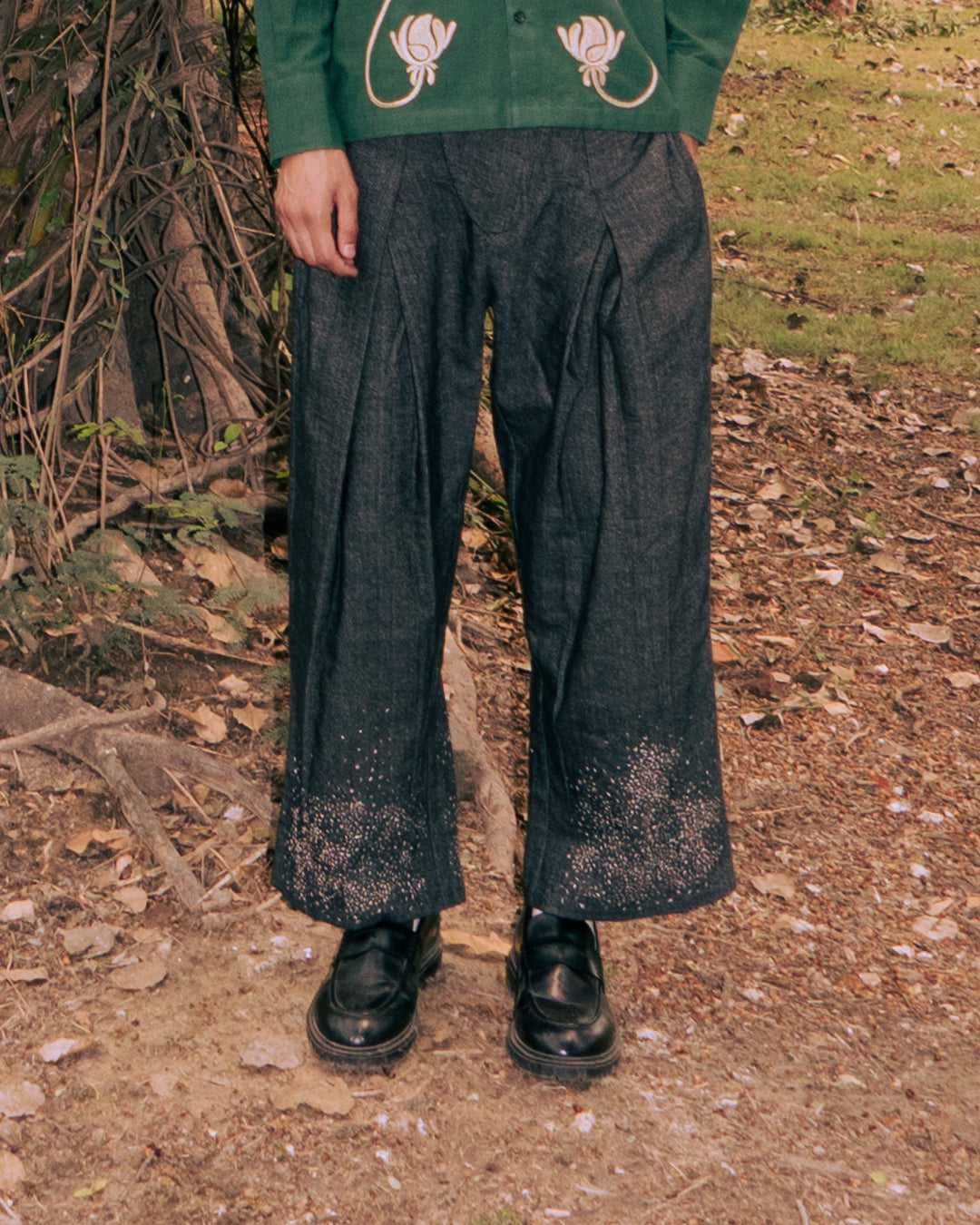 Mossy Handloom Denim Trouser